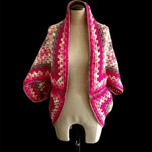 Granny Square Cocoon Cardigan